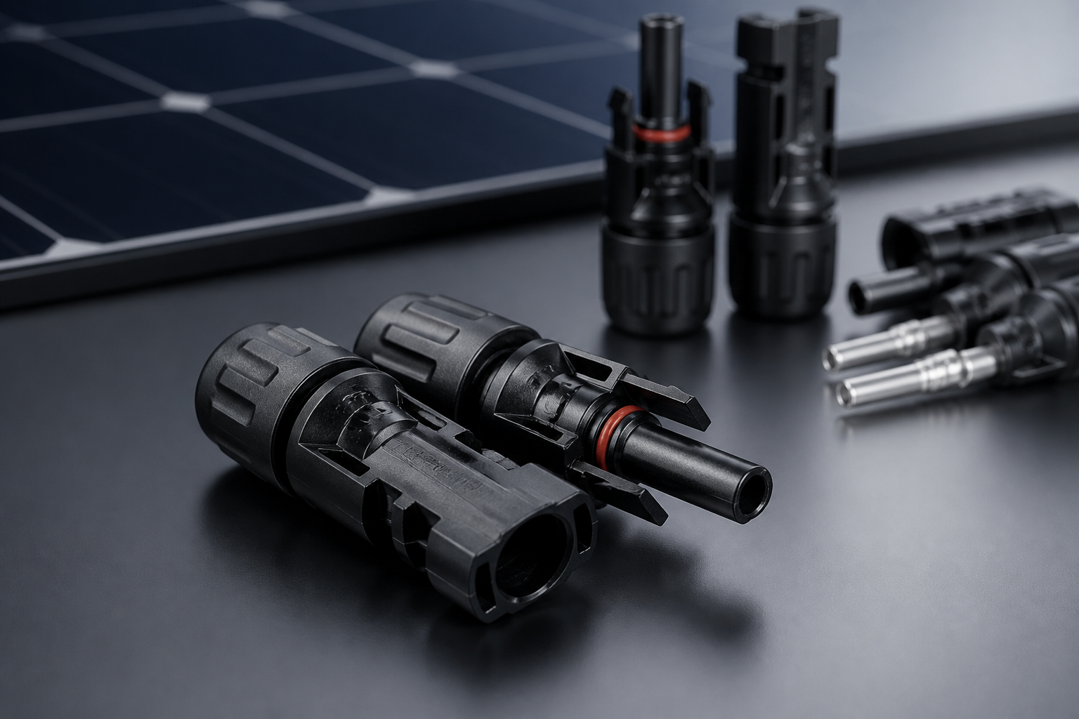MC4 connector set for solar systems